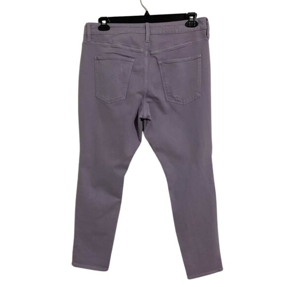 Universal Thread Ripped Distressed Purple Lavender High Rise Skinny Jeans - Picture 6 of 14